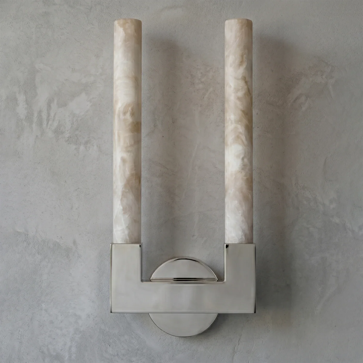 Linear Cylindrical Alabaster Wall Sconce