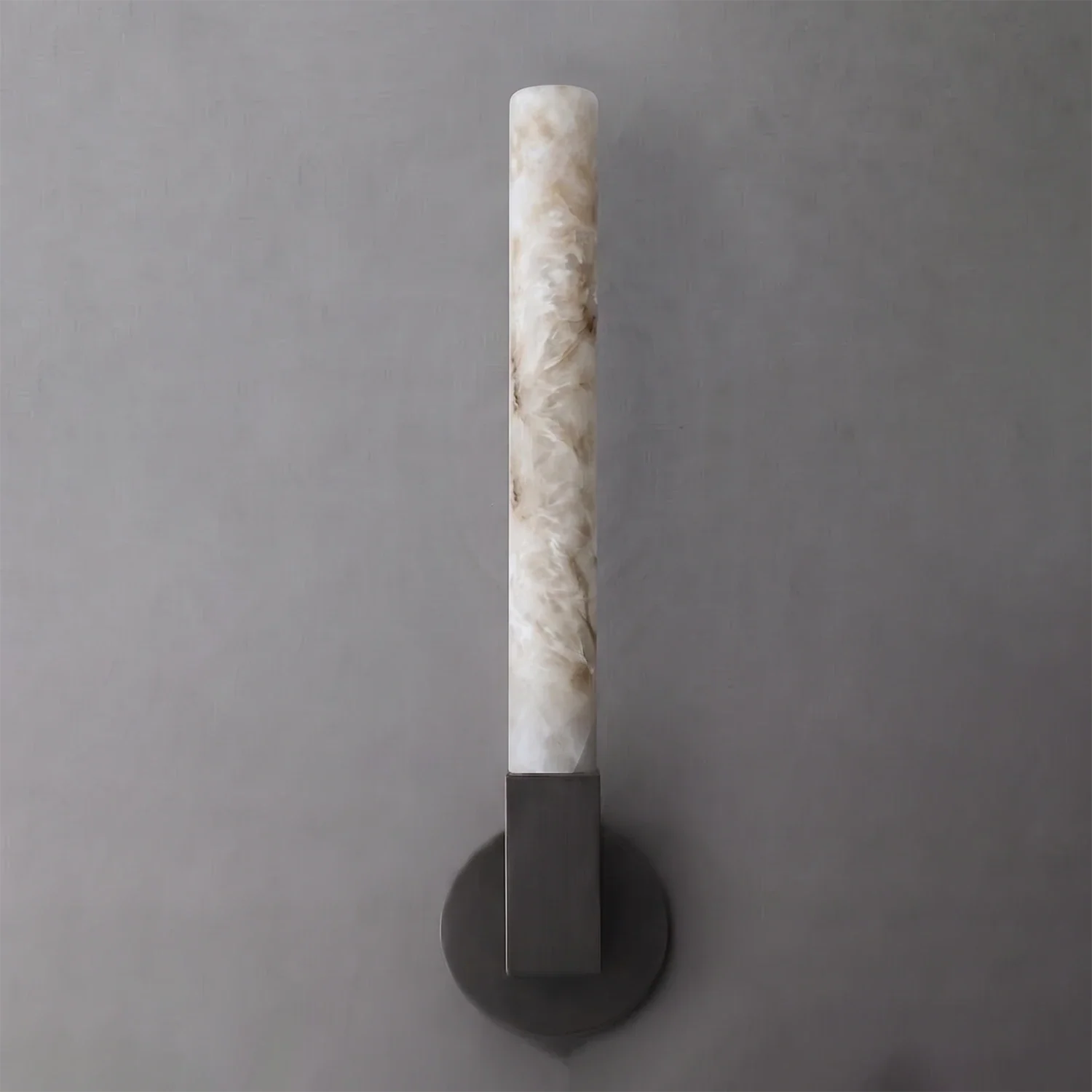 Linear Cylindrical Alabaster Wall Sconce