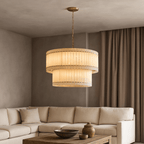 Valmont Alabaster Chandelier 39" by Bling Lighting Studio