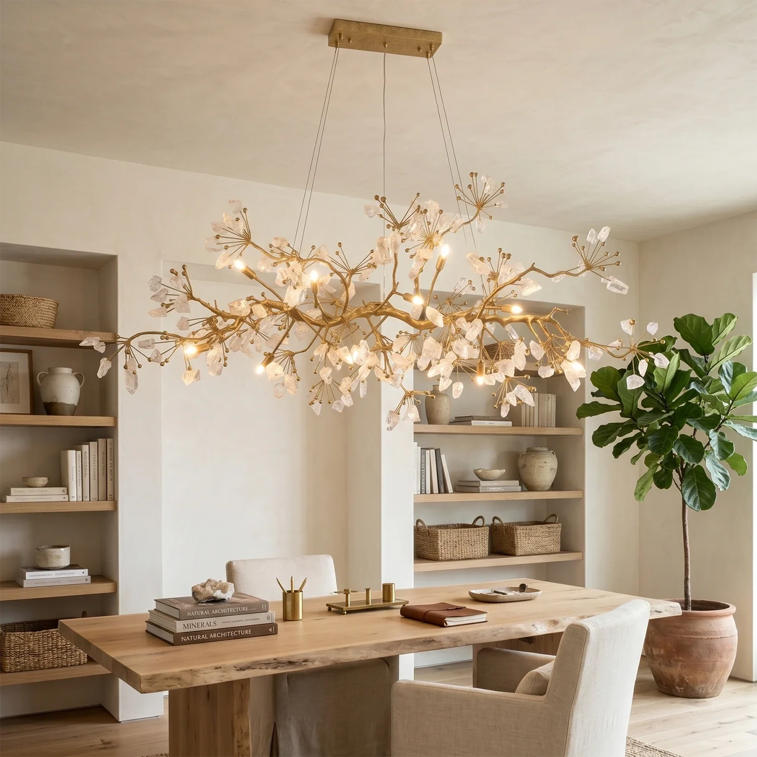 Luxury Glass Bloom Branch Chandelier