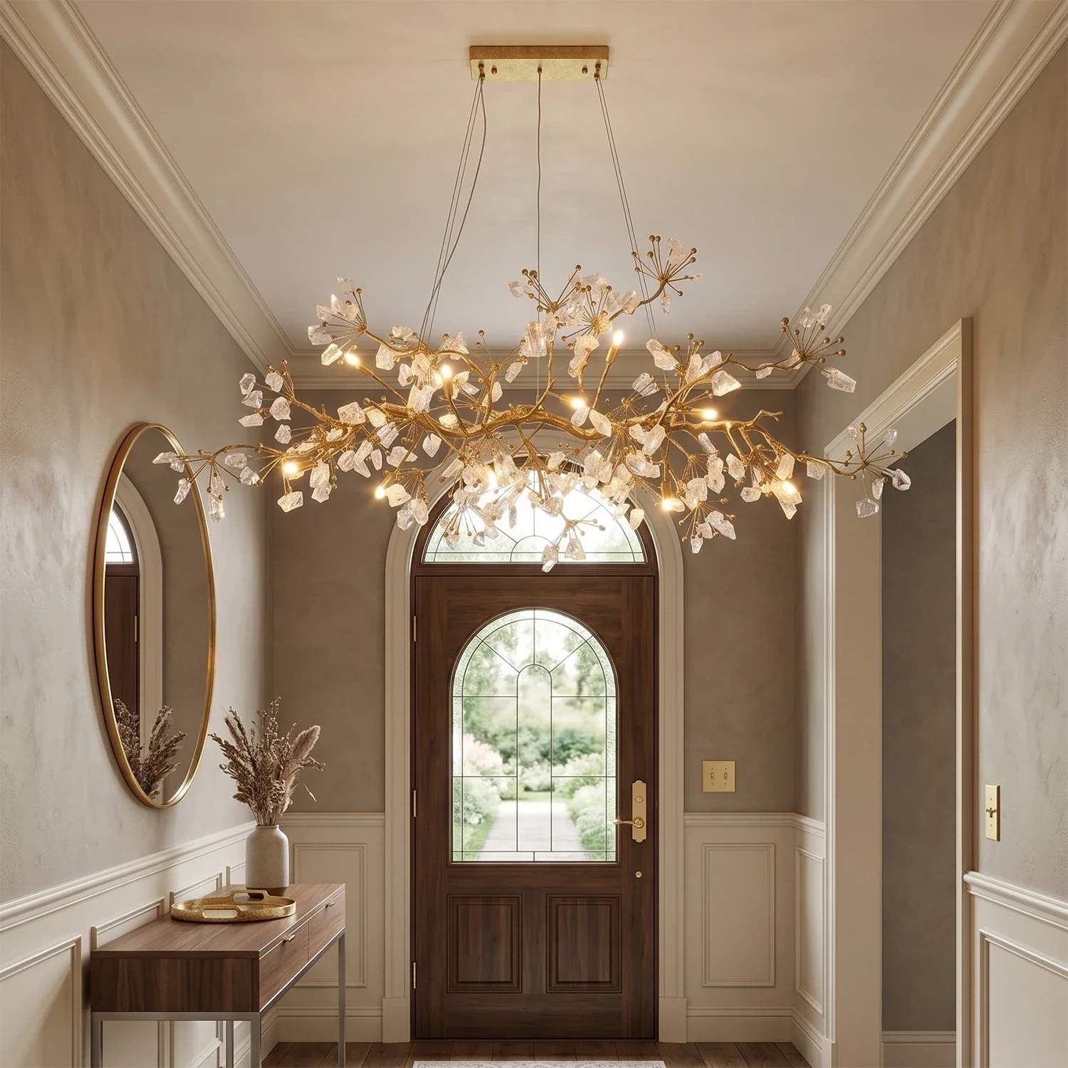 Luxury Glass Bloom Branch Chandelier
