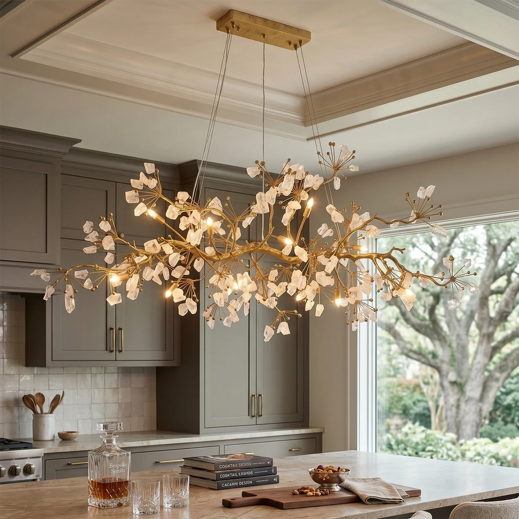Luxury Glass Bloom Branch Chandelier