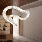 Glacera Designer Inspired Alabaster Chandelier Light For Living Room 35'' 55'' 56'' 70'' 96''W by Bling Lighting Studio