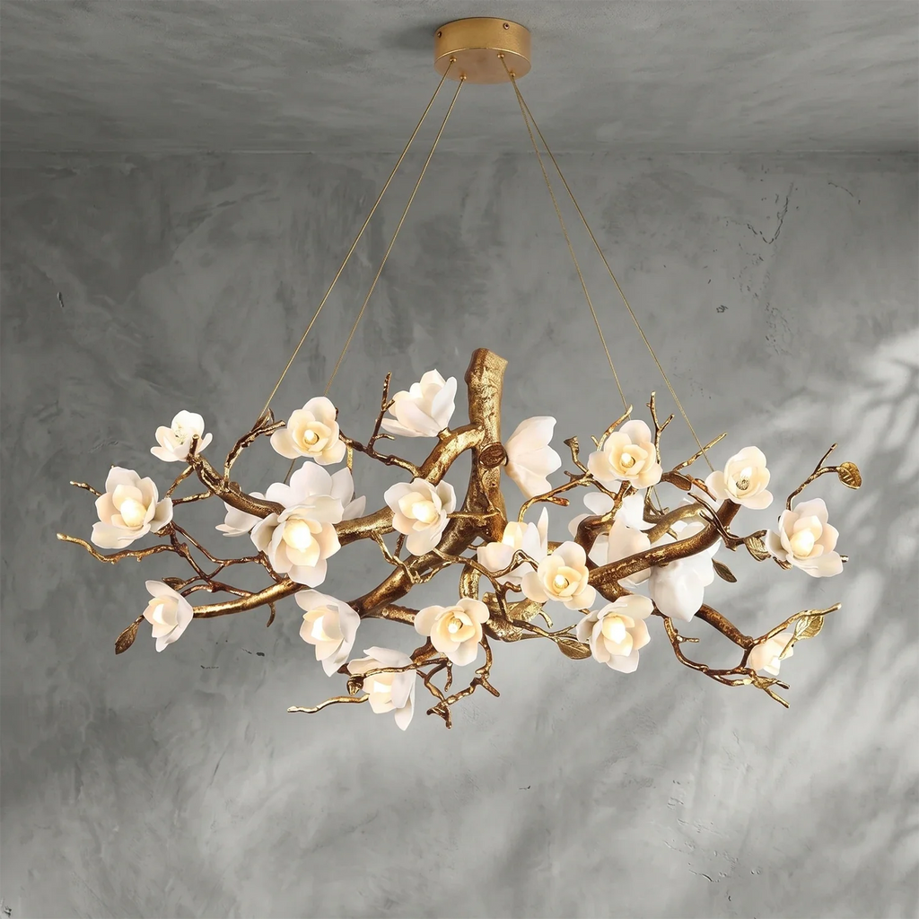 Magnolia Luxury Floral Branch Chandelier