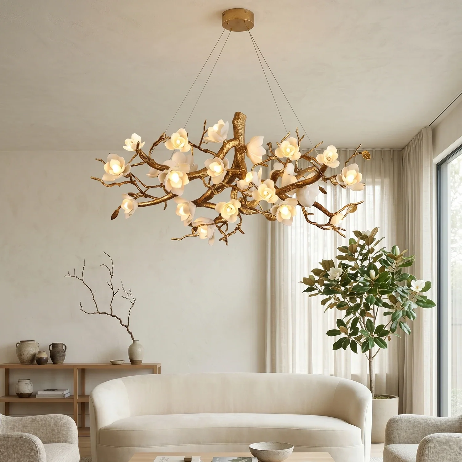 Magnolia Luxury Floral Branch Chandelier