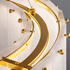 Stuart 23" Alabaster & Crystal Round Chandelier product image