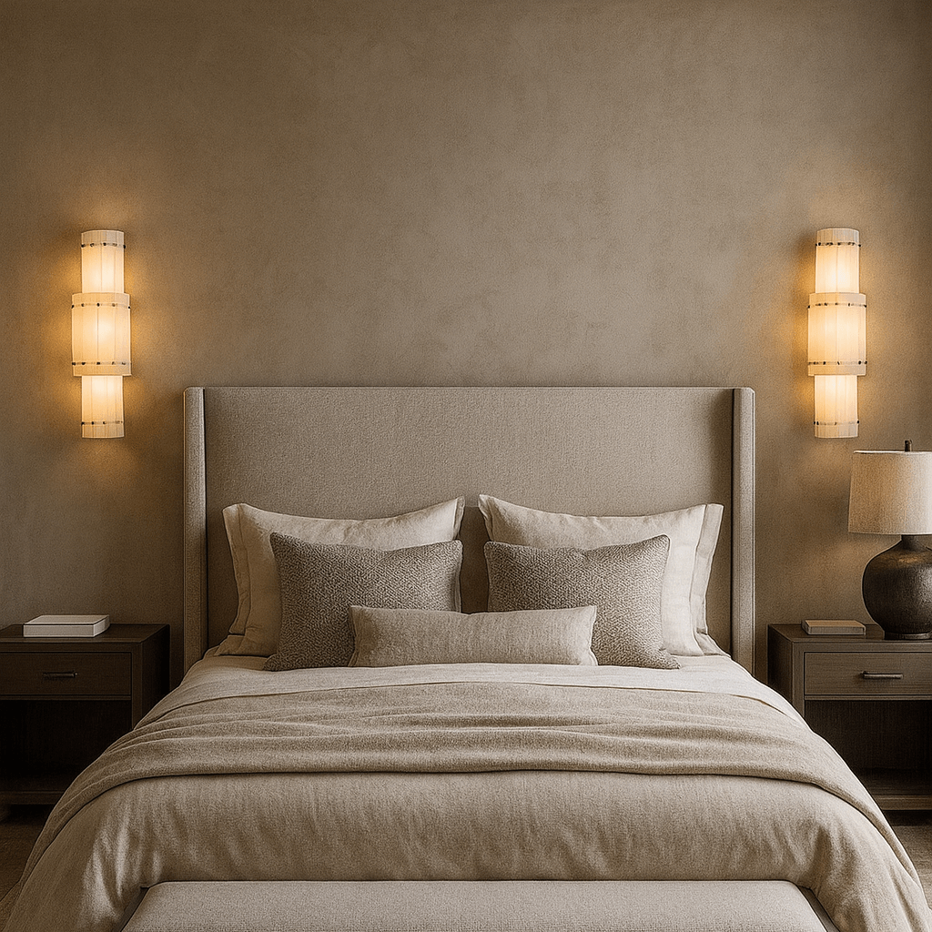 Valmont Alabaster Wall Sconce detail view