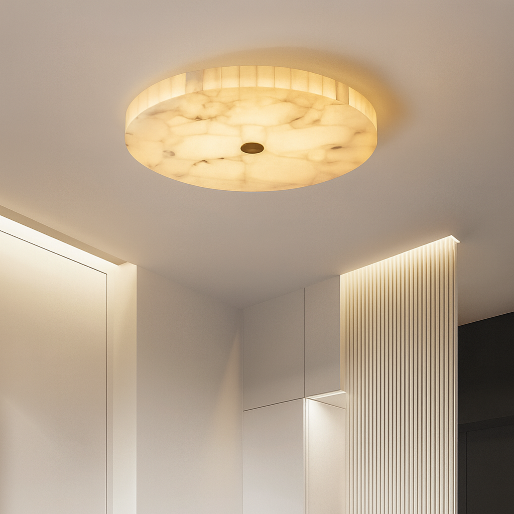 Moonshade Alabaster Flush Mount Chandelier additional product view