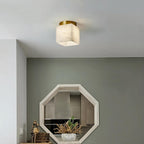 Soria Alabaster Flushmount chandelier detail view