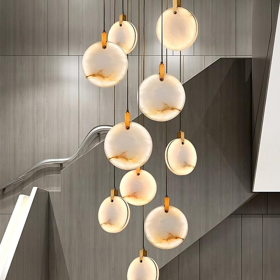 Moonshade Alabaster Disc Chandelier additional product view