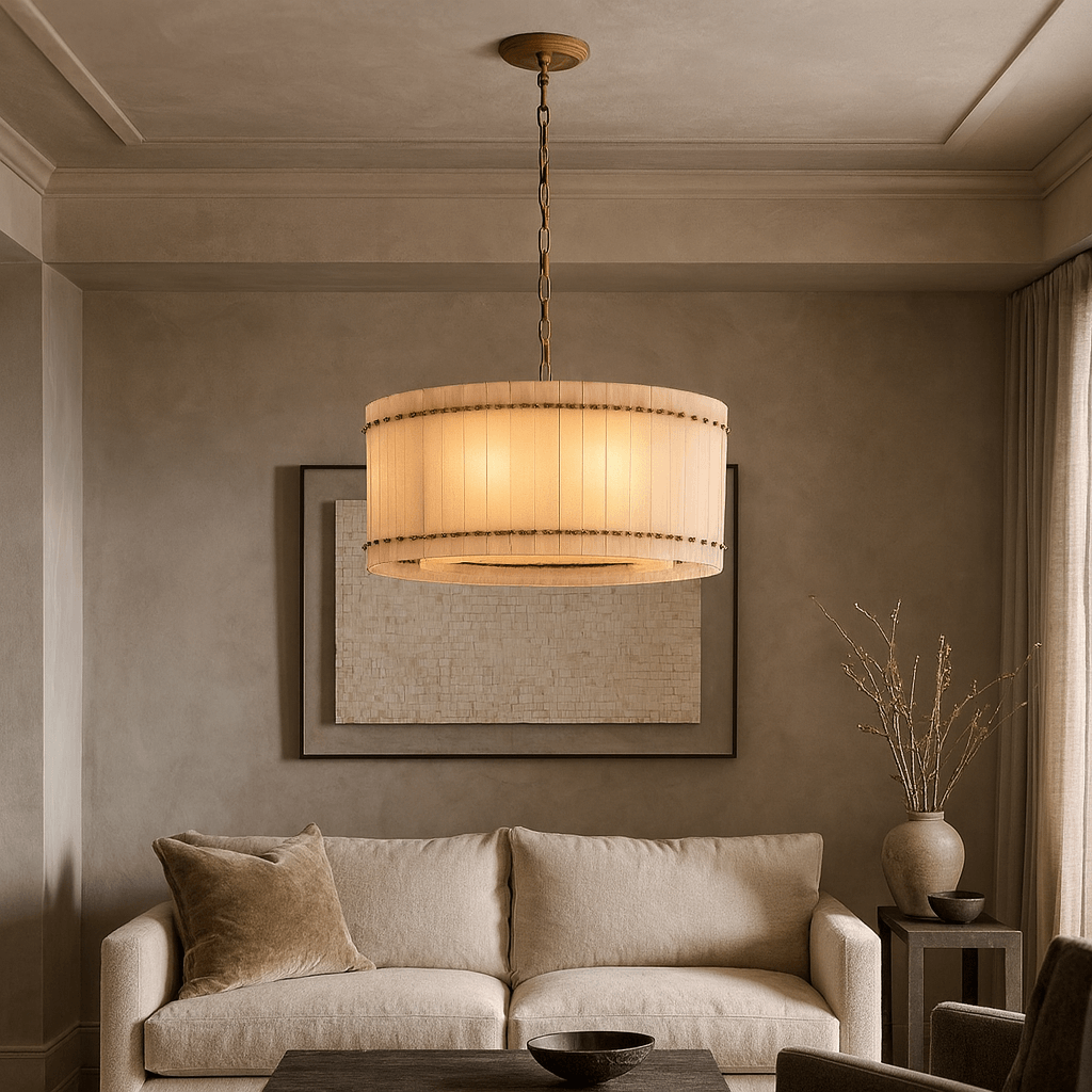 Valmont Alabaster Round Chandelier 24" by Bling Lighting Studio