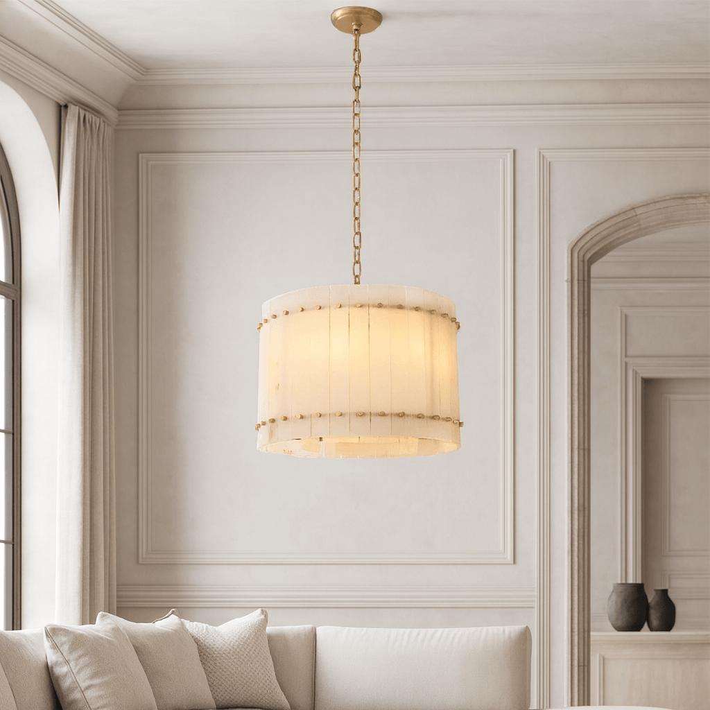 Valmont Alabaster Round Chandelier 16"