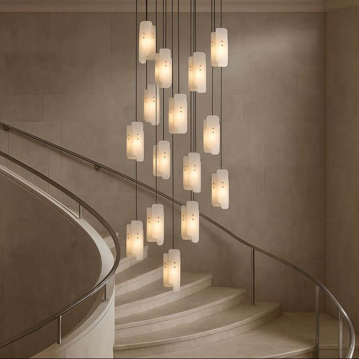 Lunara Alabaster Chandelier by Bling Lighting Studio