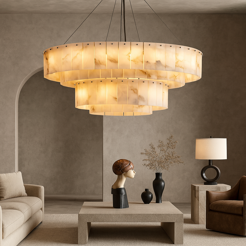 Oakley Layered Alabaster Chandelier - 39" additional product view