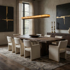 Hampton Alabaster Dining Room Chandelier by Bling Lighting Studio