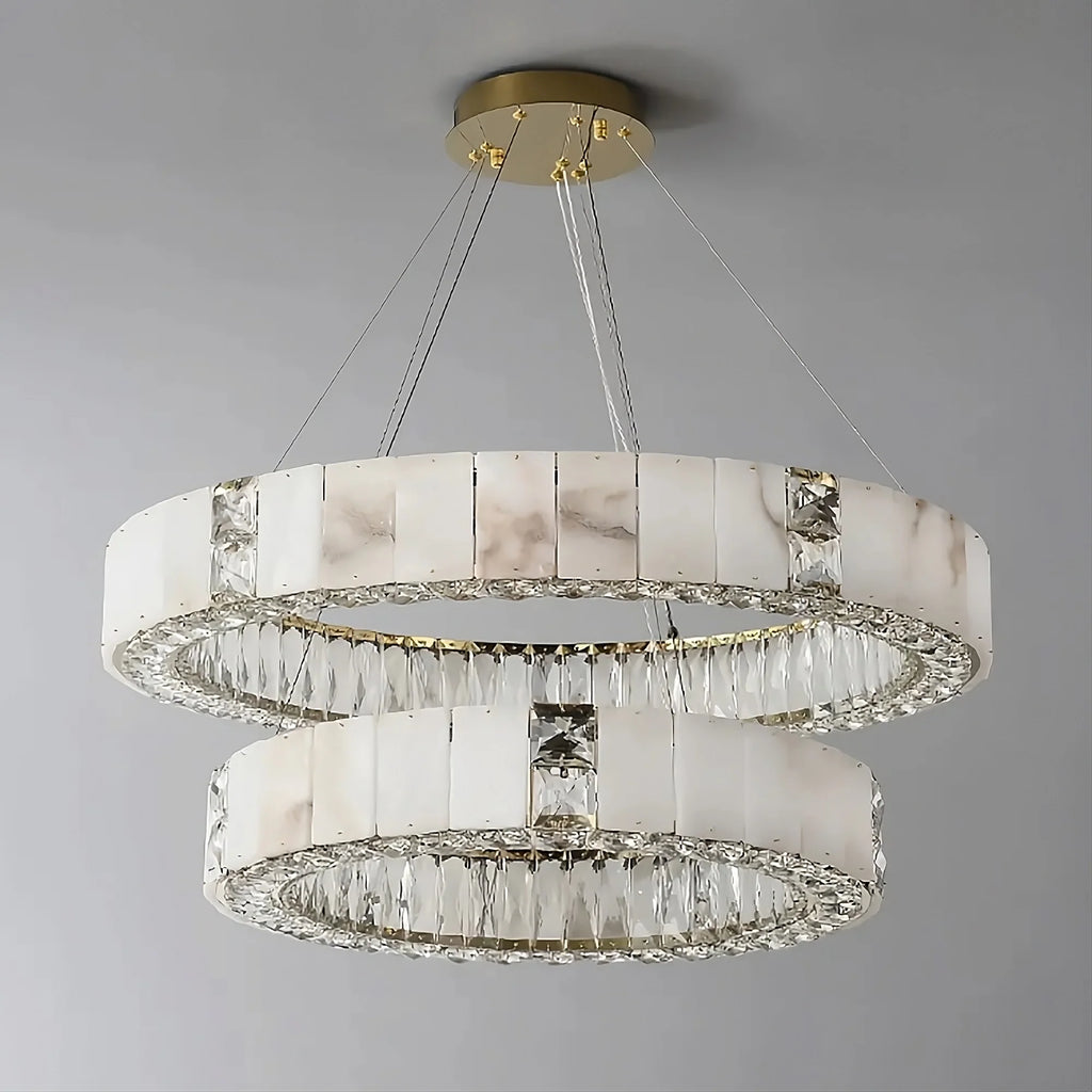 Stafford Alabaster Crystal Chandelier product image