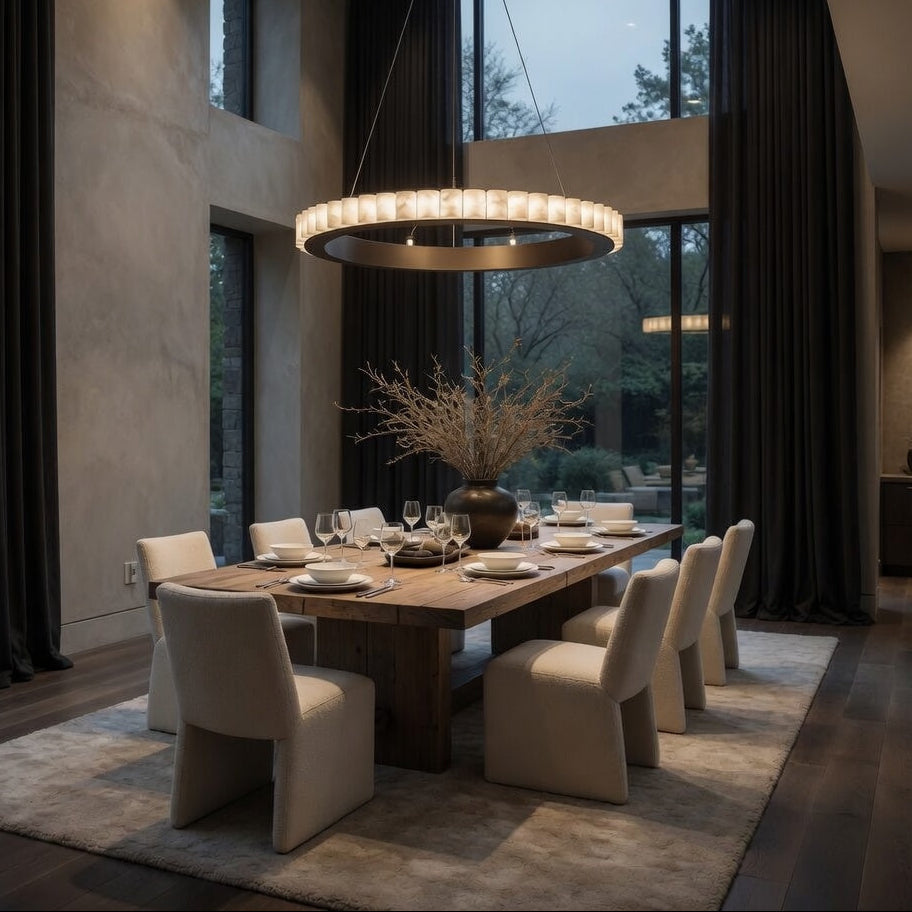 Hampton Alabaster Chandelier by Bling Lighting Studio
