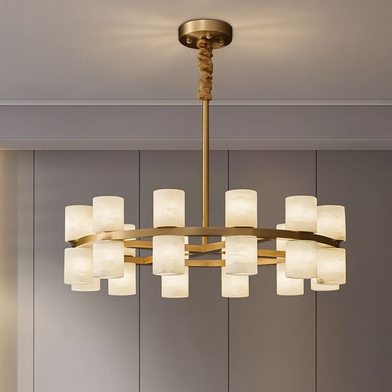 Lunara Alabaster Chandelier detail view