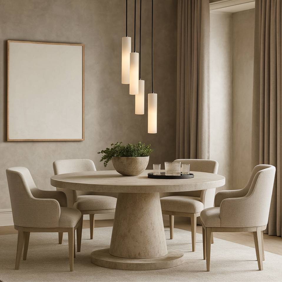 Linea Alabaster Pendant Light material and finish detail