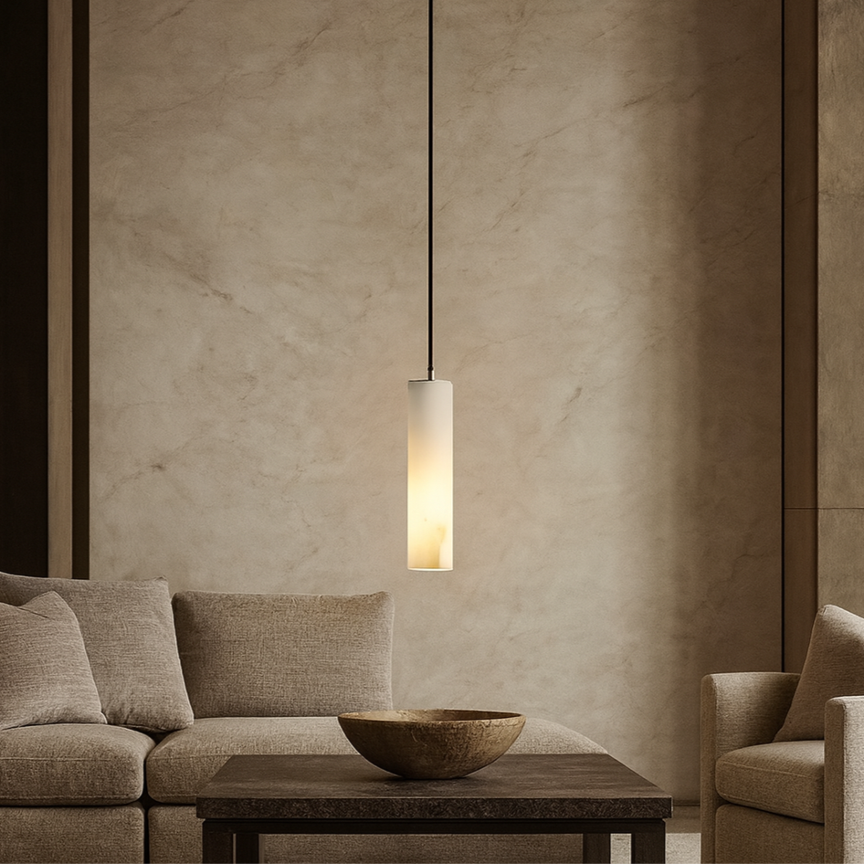 Linea Alabaster Pendant Light detail view