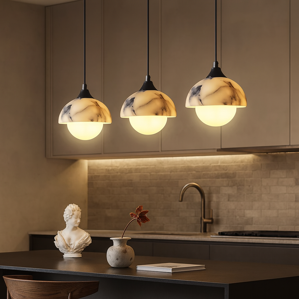 Aeris Natural Alabaster Pendant Light