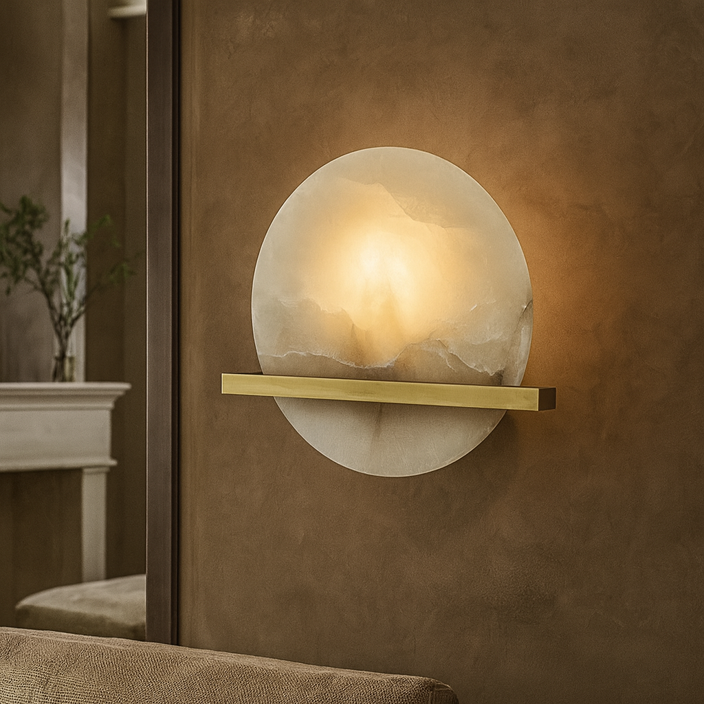 Elara Natural Alabaster Wall Sconce
