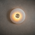 Solena Alabaster Disc Wall Sconce by Bling Lighting Studio