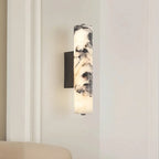 Valmont Alabaster Cylinder Wall Sconce detail view