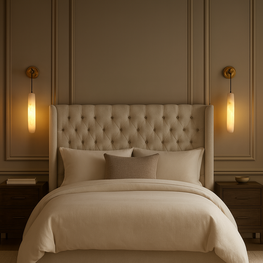Moonshade Alabaster Pendant Wall Sconce