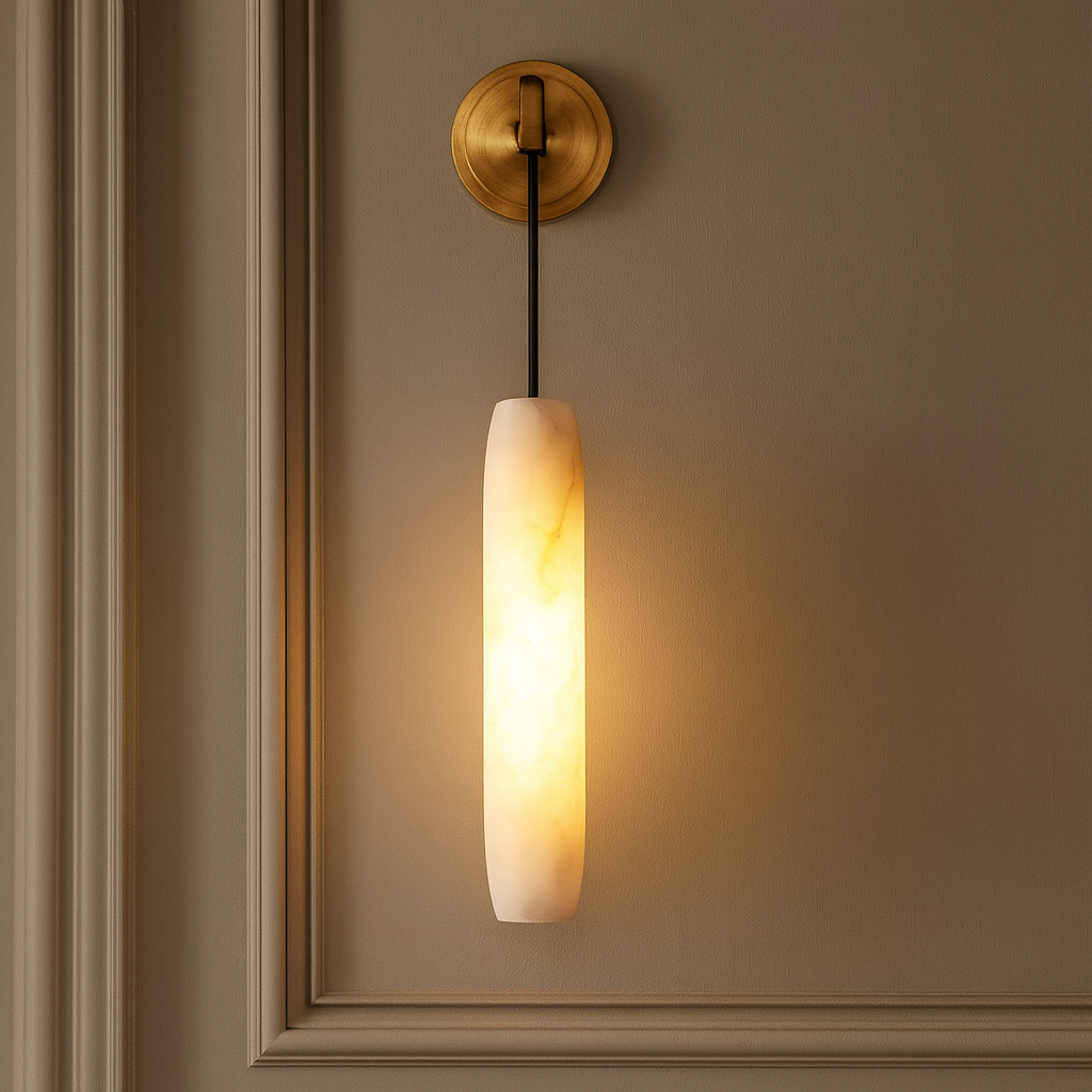 Moonshade Alabaster Pendant Wall Sconce