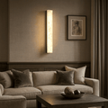 Linden Alabaster Sconce, Black by Bling Lighting Studio