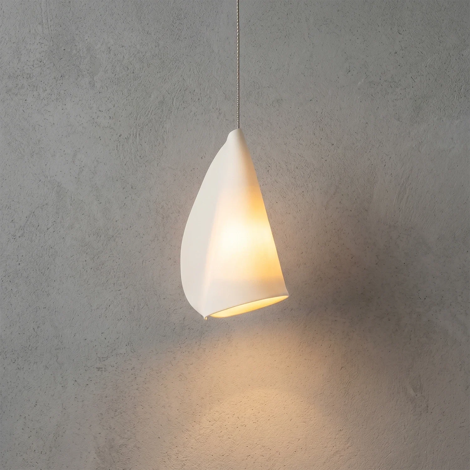 Modern Handmade Porcelain Petal Pendant Light