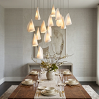 Modern Handmade Porcelain Petal Pendant Light