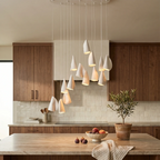 Modern Handmade Porcelain Petal Pendant Light