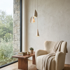 Modern Handmade Porcelain Petal Pendant Light