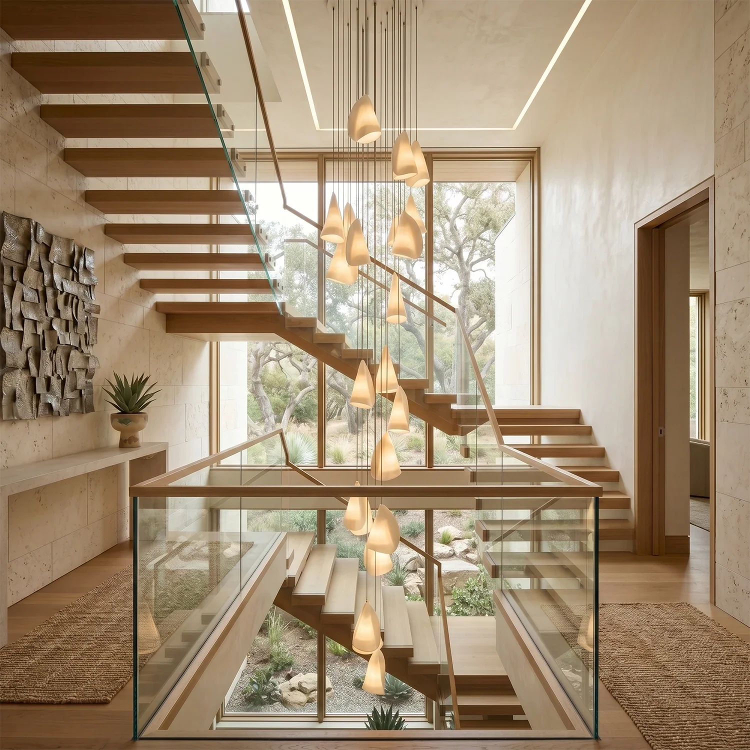 Modern Handmade Porcelain Petal Pendant Light