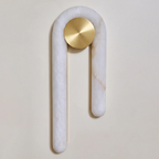 Modern J-Shape Alabaster Wall Sconce