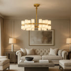 Lunara Alabaster Chandelier by Bling Lighting Studio
