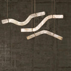 Glacera Simplicity Alabaster Curved Chandelier by Bling Lighting Studio