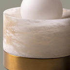 Orb Vessel Alabaster & Brass Wall Lamp