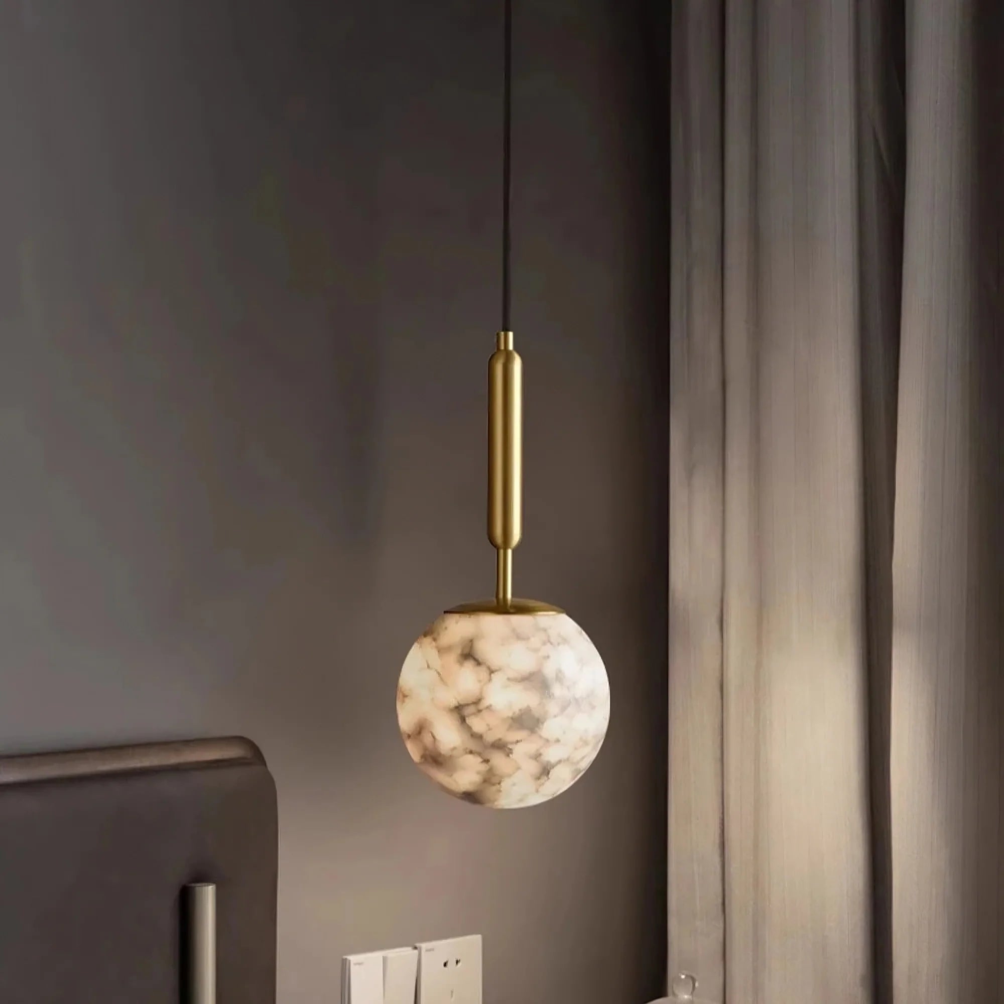 Solara Alabaster Orb Pendant additional product view