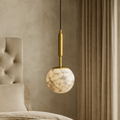 Solara Alabaster Orb Pendant by Bling Lighting Studio