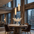 Moonshade Alabaster Pendant Light chandelier by Bling Lighting Studio