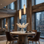 Moonshade Alabaster Pendant Light chandelier by Bling Lighting Studio