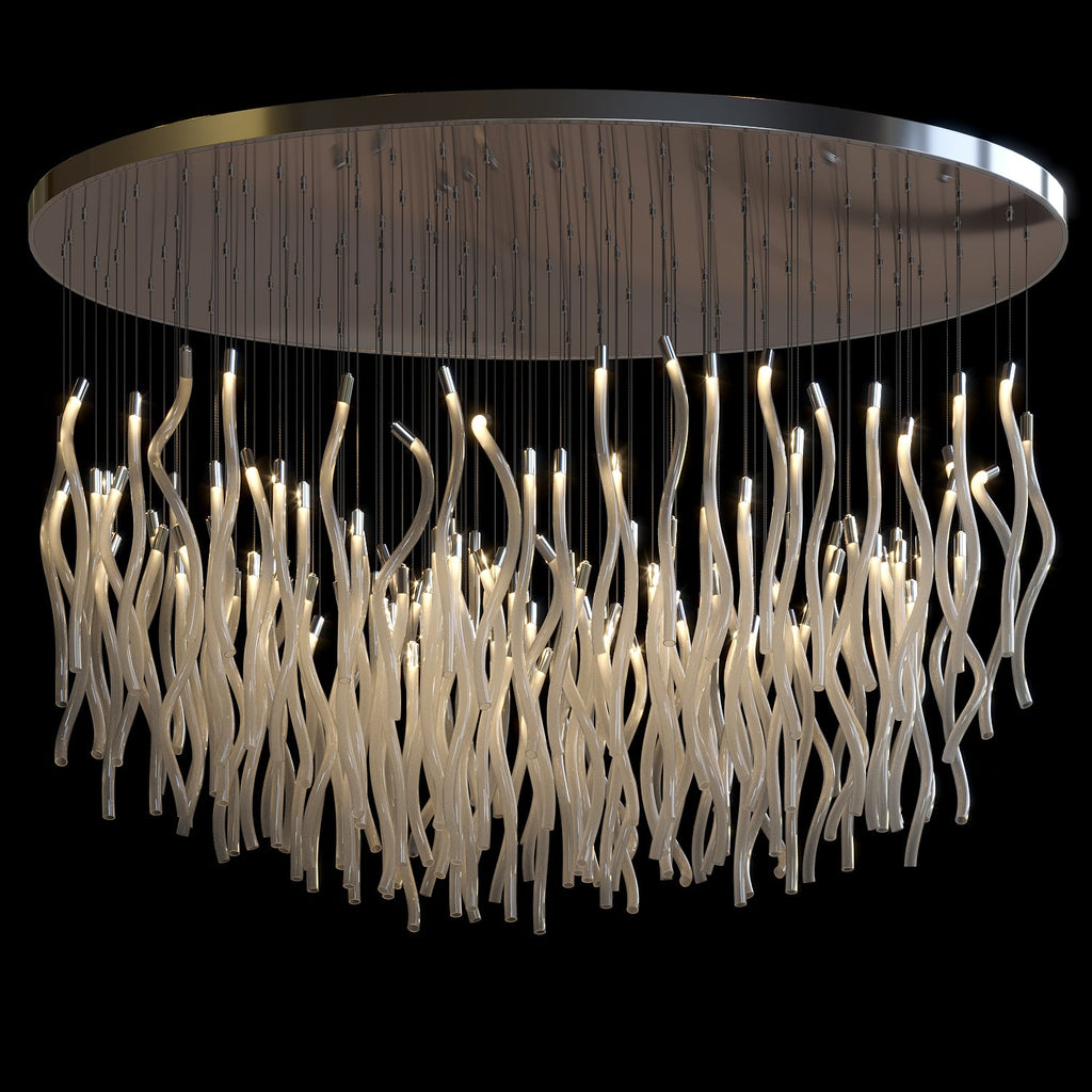 Ivory Tube Fringe Chandelier