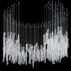 Linear Tube Cluster Chandelier