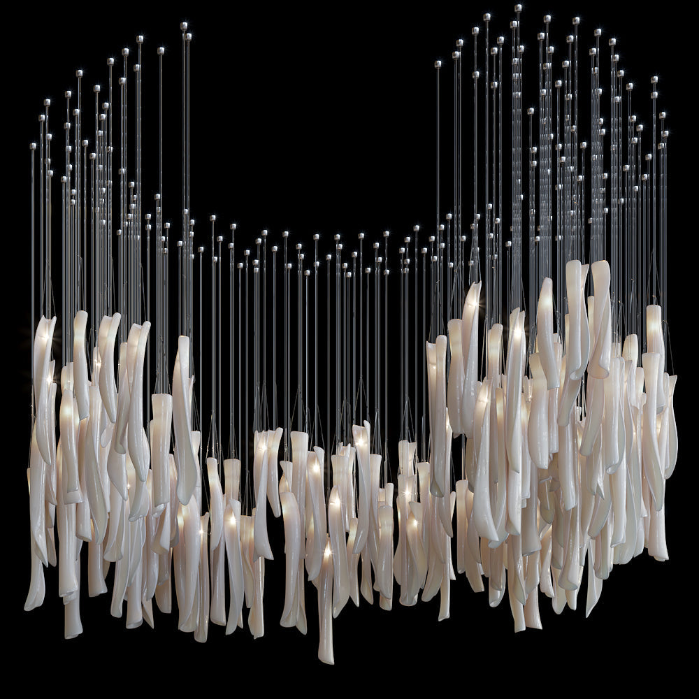 Crystal Spire Bar Chandelier