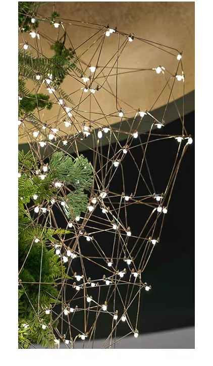 Lucia: Artifical Tree Chandelier - Entryway Chandelier - Foyer Light Fixtures