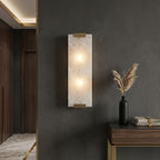 Rectangular Natural Alabaster Wall Sconce