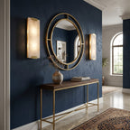 Rectangular Natural Alabaster Wall Sconce